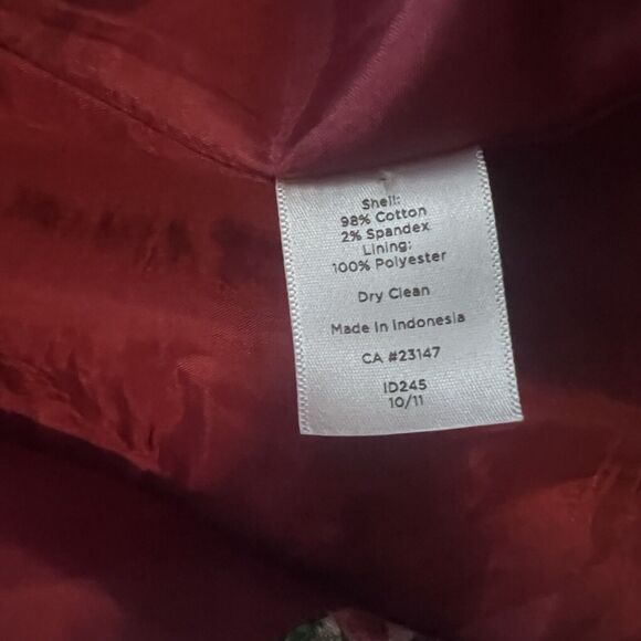 Talbots Blazer Size 16 Floral Pink 3/4 Sleeve Lined Button Front Collar - Picture 11 of 12